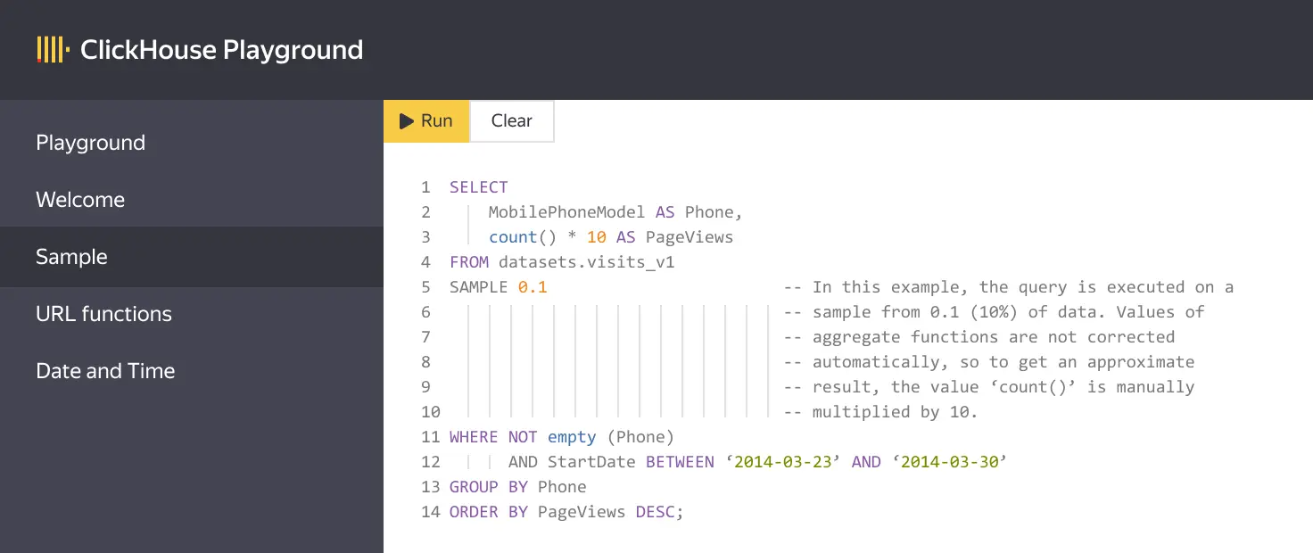 ClickHouse - open source database for engineers